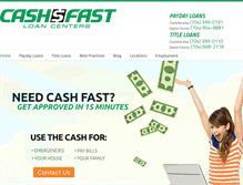 Tablet Screenshot of carolinacashfast.com
